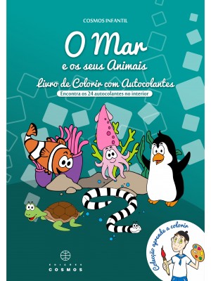 N.º 7 - O Mar e os seus Animais - Livro de colorir com autocolantes